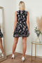 Image of Button Up Mini Dress In Black Floral Print from Lilura London
