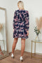 Image of Floral Asymmetric Ruffle Mini Dress In Purple from Lilura London