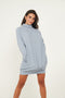 Blue Jumper Dress With Roll Neck And Pockets - Lilura London