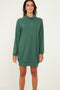Jumper Dress With Roll Neck And Pockets In Green - Lilura London