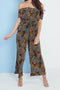 Multi Spot Print Bardot Culotte Jumpsuit By Lilura London