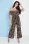Multi Spot Print Bardot Culotte Jumpsuit By Lilura London