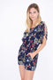 Floral Playsuit With Open Shoulder Detail - Lilura London