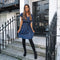 Wrap Dress In Navy With Metallic Gold Spot - Lilura London