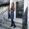Wrap Dress In Navy With Metallic Gold Spot - Lilura London